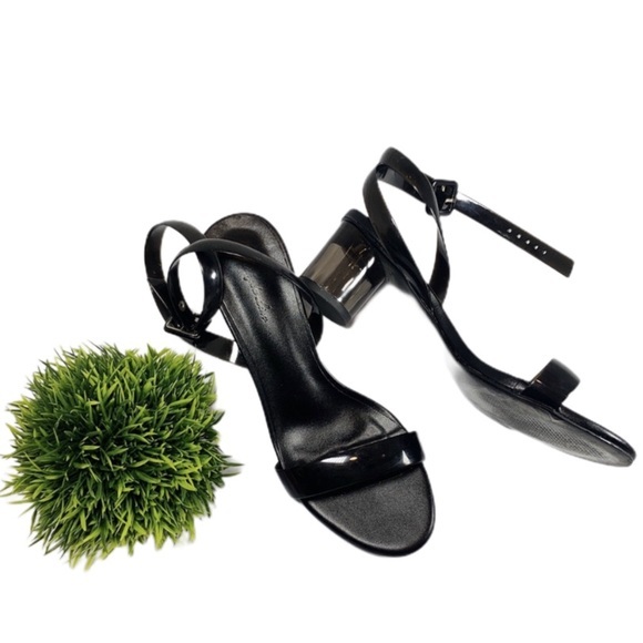 Black 90s Vibes Clear‎ Heels - Picture 1 of 6